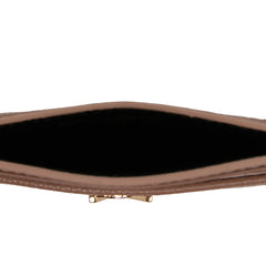 Chevron Grain de Poudre Cassandre Card Holder Brown - Lab Luxury Resale