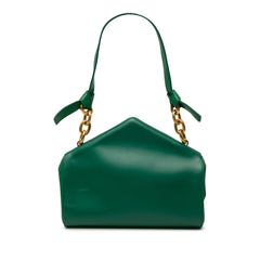 Calfskin The Tip Shoulder Bag Green - Lab Luxury Resale