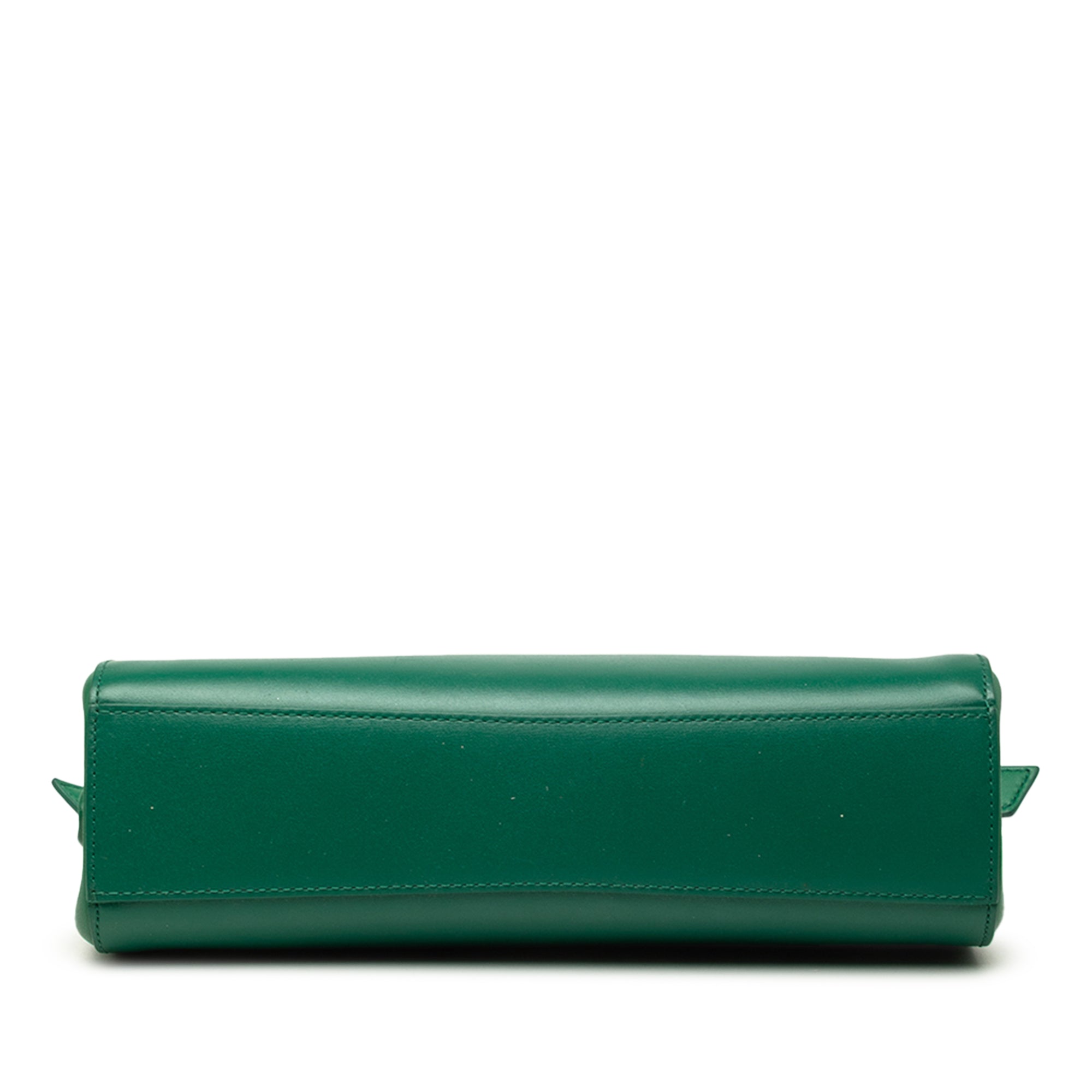 Calfskin The Tip Shoulder Bag Green - Lab Luxury Resale