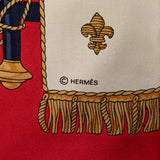 Vue Du Carosse De La Galere La Reale Silk Scarf Red - Lab Luxury Resale