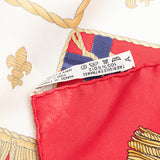 Vue Du Carosse De La Galere La Reale Silk Scarf Red - Lab Luxury Resale