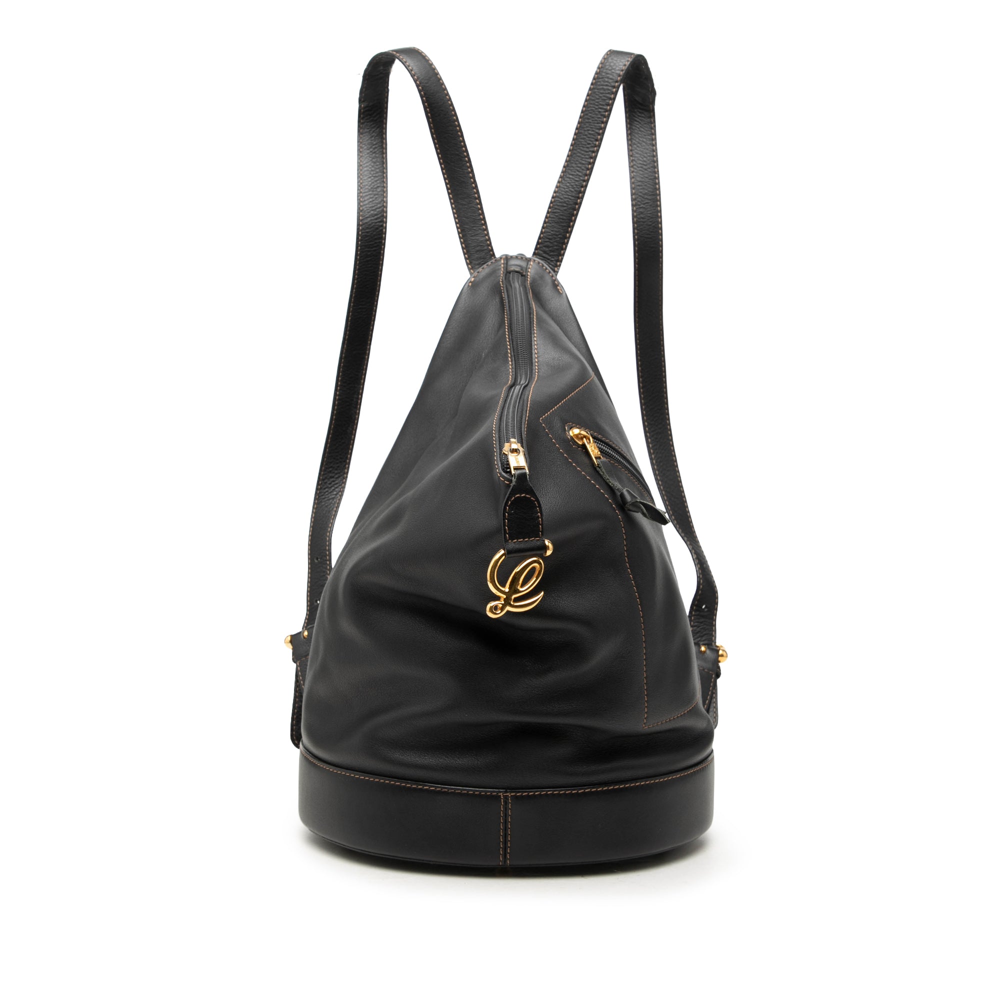 Leather Anton Backpack Black - Lab Luxury Resale