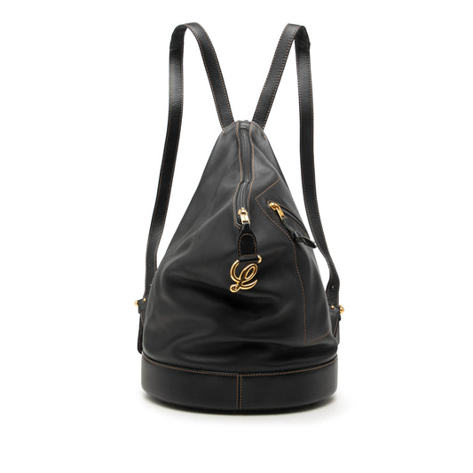 Leather Anton Backpack Black - Lab Luxury Resale