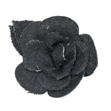 Denim Camellia Brooch Gray - Lab Luxury Resale