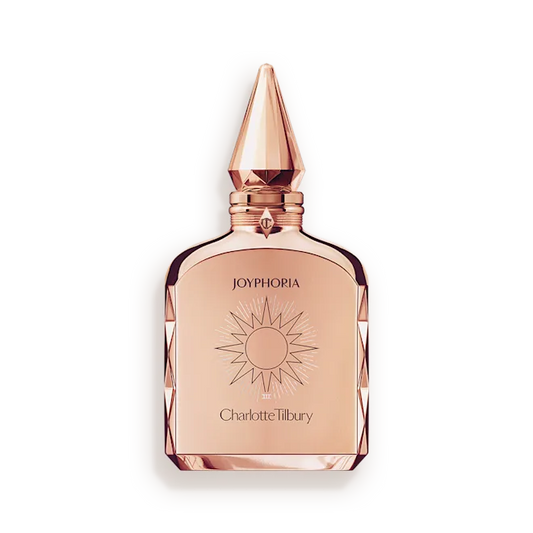 Charlotte Tilbury Joyphoria fragrance 100ml closed packshot box, pink and gold packaging