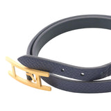Epsom and Swift Behapi Double Tour Bracelet Blue - Lab Luxury Resale