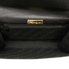 Grained Calfskin Clutch Black - Lab Luxury Resale