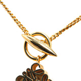 Gold Plated Anagram Pendant Necklace Gold - Lab Luxury Resale