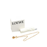 Gold Plated Anagram Pendant Necklace Gold - Lab Luxury Resale