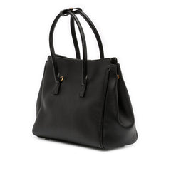 Mini Smooth Calfskin Hampton Carry All Satchel Black - Lab Luxury Resale
