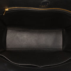 Mini Smooth Calfskin Hampton Carry All Satchel Black - Lab Luxury Resale
