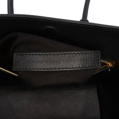 Mini Smooth Calfskin Hampton Carry All Satchel Black - Lab Luxury Resale