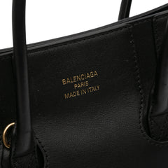 Mini Smooth Calfskin Hampton Carry All Satchel Black - Lab Luxury Resale
