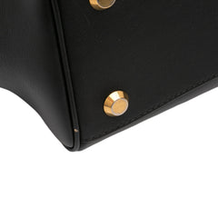 Mini Smooth Calfskin Hampton Carry All Satchel Black - Lab Luxury Resale