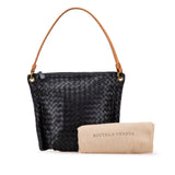 Nappa Intrecciato Shoulder Bag Black - Lab Luxury Resale