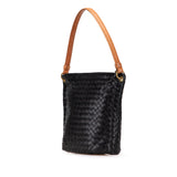 Nappa Intrecciato Shoulder Bag Black - Lab Luxury Resale