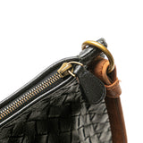 Nappa Intrecciato Shoulder Bag Black - Lab Luxury Resale