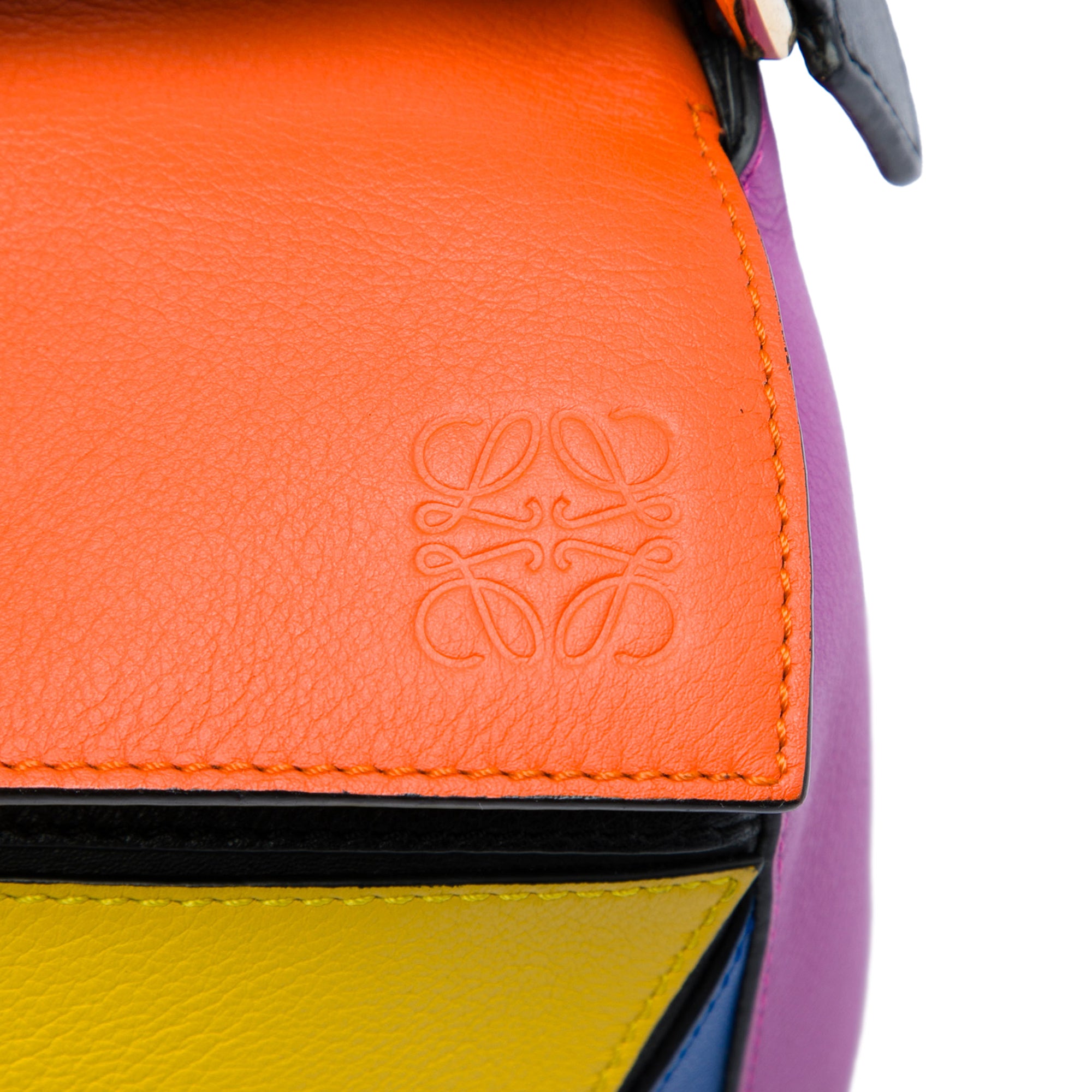 Small Calfskin Rainbow Puzzle Satchel Multi - Lab Luxury Resale