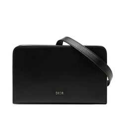 Leather Dial Ultra Pouch Messenger Bag Black - Lab Luxury Resale