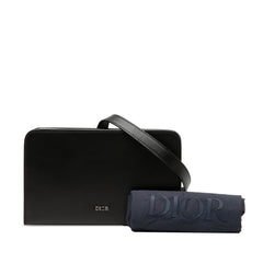 Leather Dial Ultra Pouch Messenger Bag Black - Lab Luxury Resale