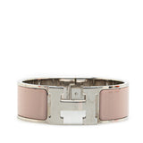 Wide Enamel Clic Clac H Bracelet PM Pink - Lab Luxury Resale