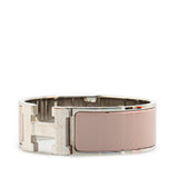Wide Enamel Clic Clac H Bracelet PM Pink - Lab Luxury Resale