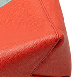 Small Bicolor Leather Vertical Cabas Blue - Lab Luxury Resale