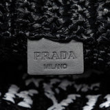 Small Raffia Logo Tote Black - Lab Luxury Resale