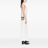 Fendi Nano Zucca Straw and Canvas Step Out Bag