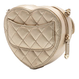 Mini Metallic Lambskin CC in Love Heart Crossbody Gold - Lab Luxury Resale
