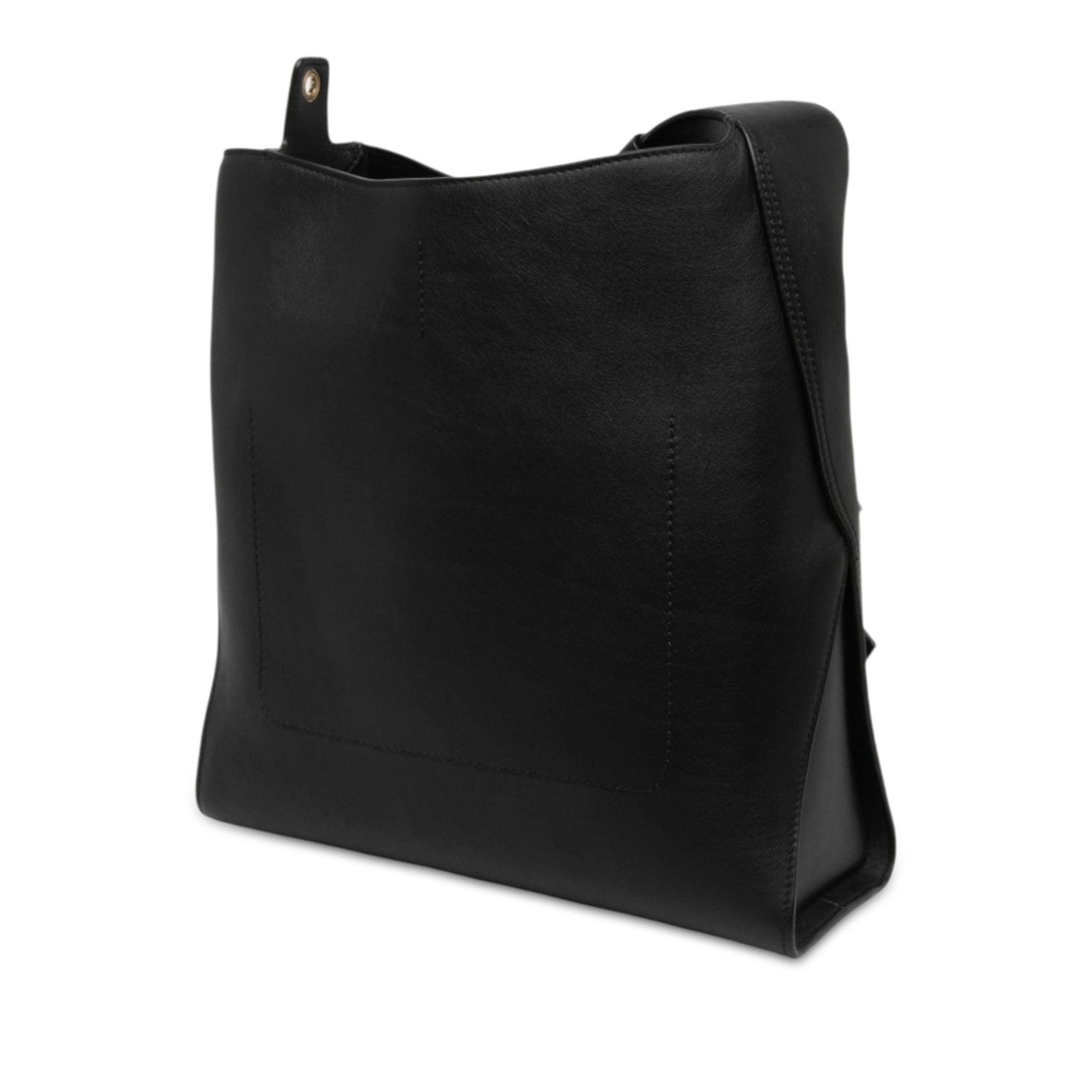 Medium Leather Belted Shoulder Bag Black - Lab Luxury Resale
