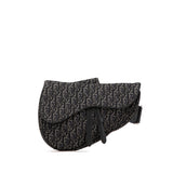 Oblique Canvas Saddle Crossbody Black - Lab Luxury Resale