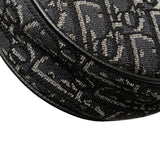 Oblique Canvas Saddle Crossbody Black - Lab Luxury Resale