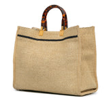 Medium Sunshine Raffia Tote Brown - Lab Luxury Resale