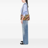 Bottega Veneta Small Leather Embroidered Stripe Olimpia Shoulder Bag