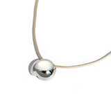 BIKO Lola Tie Necklace - Silver NEW