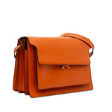 Large Leather Trunk Crossbody Orange - Lab Luxury Resale