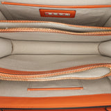 Large Leather Trunk Crossbody Orange - Lab Luxury Resale