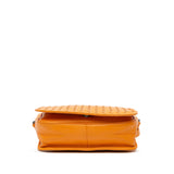 Nappa Intrecciato Flap Crossbody Orange - Lab Luxury Resale