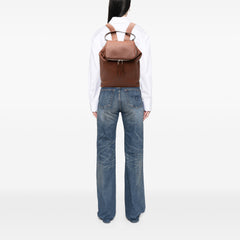 Large Leather Goya Backpack Brown - Lab Luxury Resale