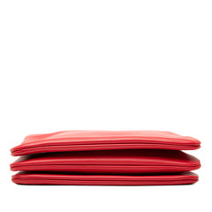 Small Lambskin Trio Crossbody Red - Lab Luxury Resale