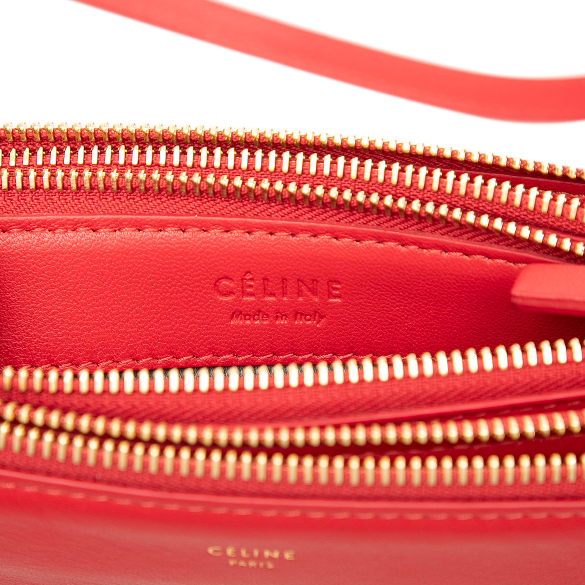 Small Lambskin Trio Crossbody Red - Lab Luxury Resale