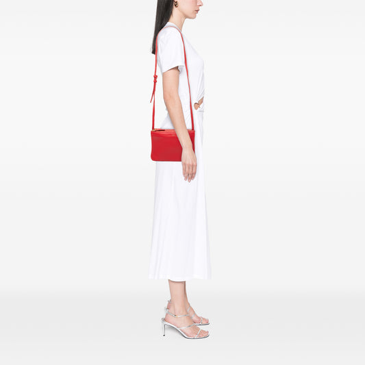 Small Lambskin Trio Crossbody Red - Lab Luxury Resale
