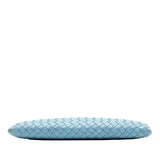 Small Nappa Intrecciato Zip Pouch Blue - Lab Luxury Resale