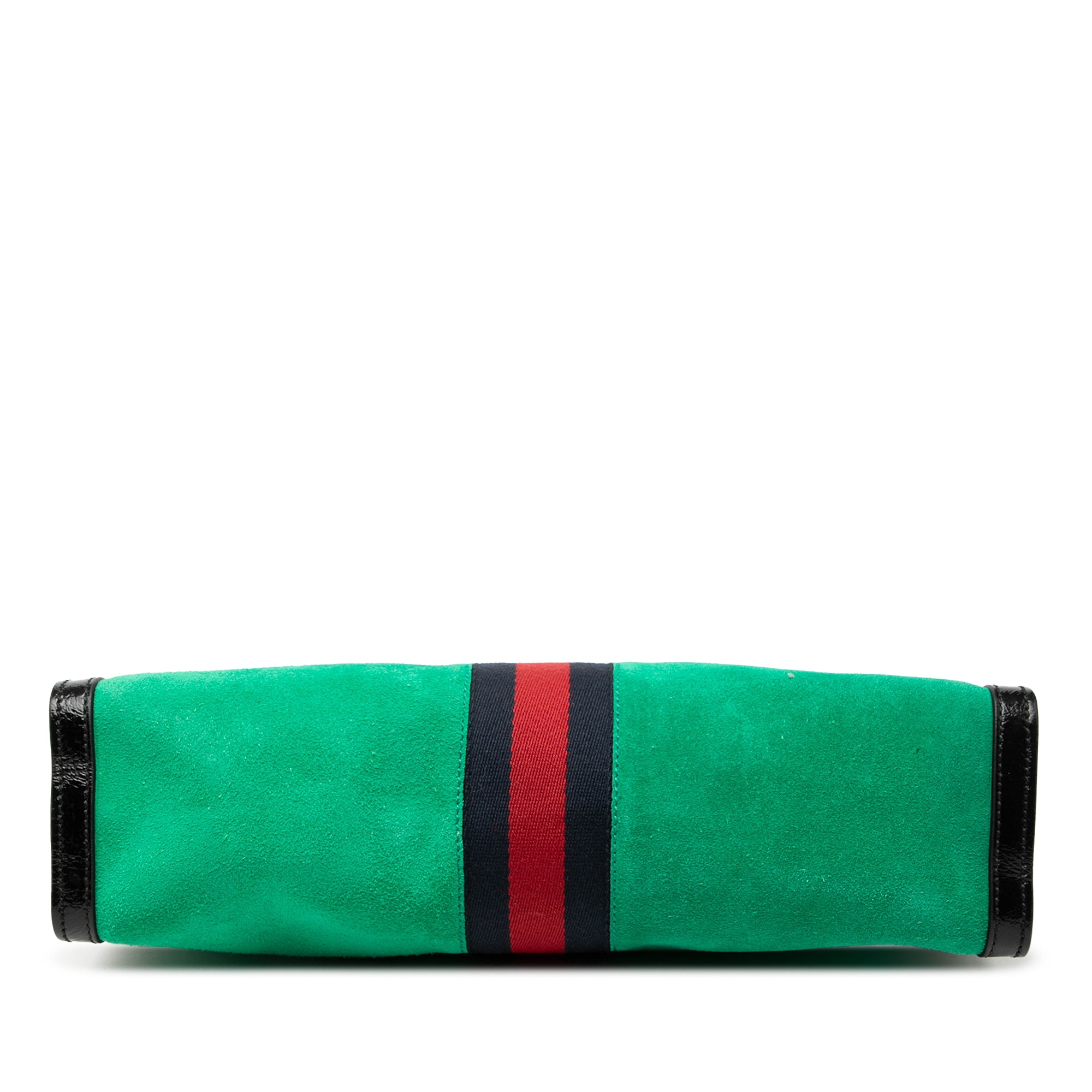 Medium Suede Web Ophidia Chain Crossbody Green - Lab Luxury Resale