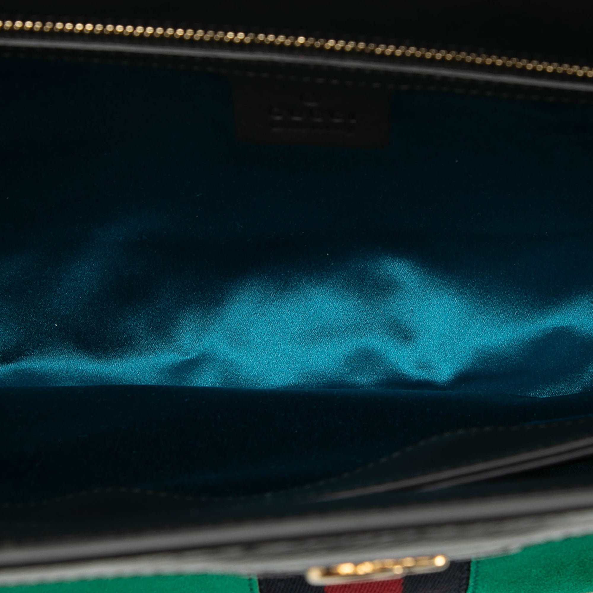 Medium Suede Web Ophidia Chain Crossbody Green - Lab Luxury Resale