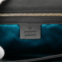 Medium Suede Web Ophidia Chain Crossbody Green - Lab Luxury Resale
