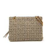 Multicolor Tweed and Leather Quadrato Box Shoulder Bag Beige - Lab Luxury Resale