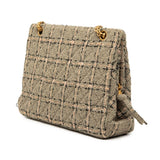 Multicolor Tweed and Leather Quadrato Box Shoulder Bag Beige - Lab Luxury Resale