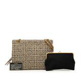 Multicolor Tweed and Leather Quadrato Box Shoulder Bag Beige - Lab Luxury Resale